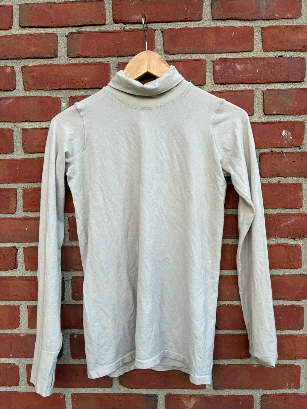 Athleta Light Cream Long-Sleeve Turtleneck